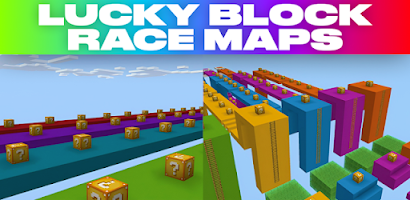 Lucky Block Race (No MODS) Minecraft Map