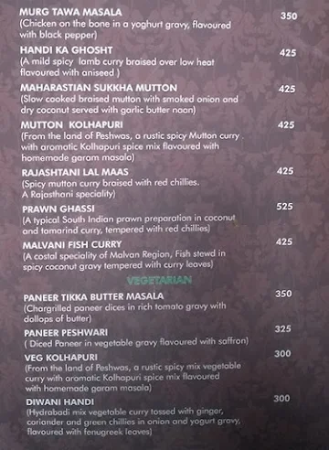 Surya Hotel - Deccan Rendezvous menu 