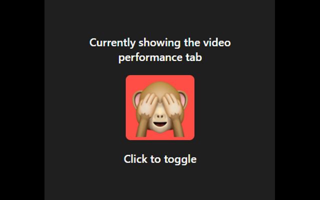 Video Performance Hider chrome extension