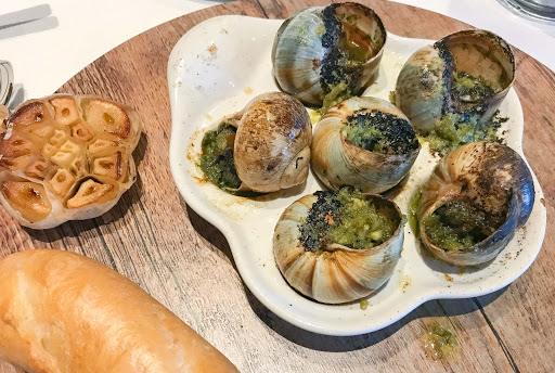 Escargot served at specialty restaurant Sur la Mer aboard ms Oosterdam.