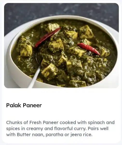 Palak Paneer