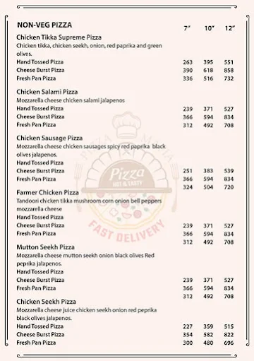 Pizza Mafia menu 