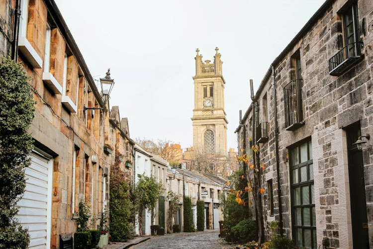 Circus Lane in Edinburgh, Scotland.