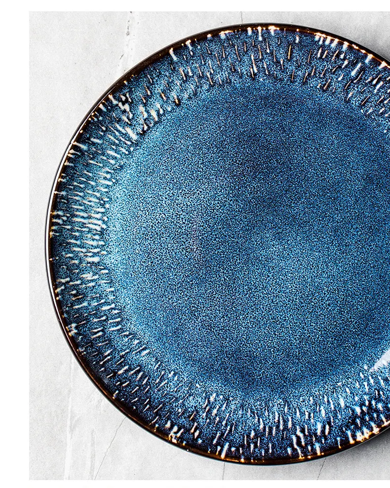 Title 5, Home Blue Kreativna keramička okrugla posuda, i...
