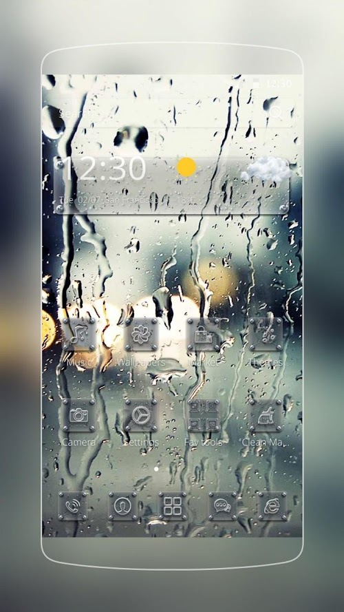 Android application Transparent Rain Glass screenshort