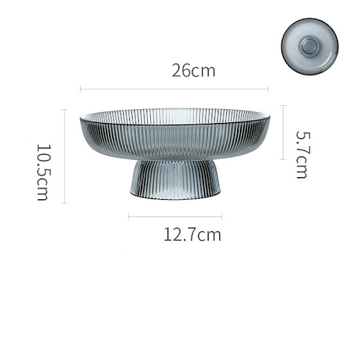 Title 7, Premium Glass Fruit Tray, Perfect for Snacks, C...