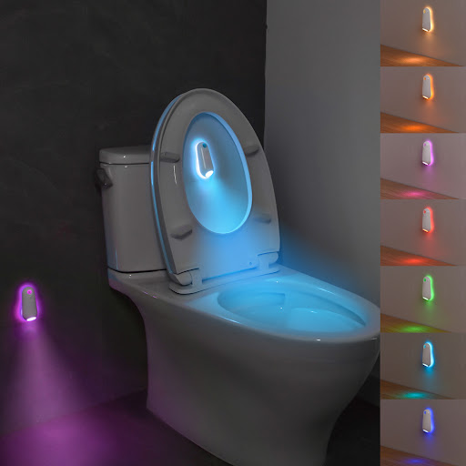 Title 6, Toilet Induction Seven-color Ambience Light cre...