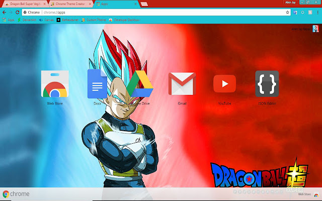 Dragon Ball Super Vegita chrome extension