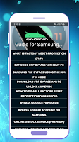 Guide for Samsung FRP Bypass Screenshot