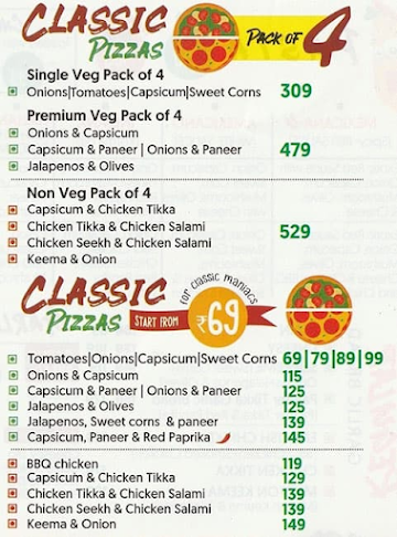 La Pino'z Pizza menu 