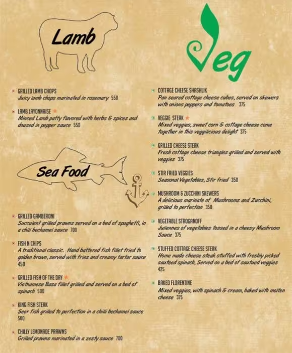 Texmex Grill menu 