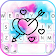 Thème de clavier Watercolor Love Arrow icon