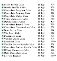 The chocolate chips menu 3