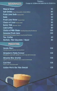 The Golden Metro menu 8