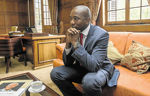 WORRIED ABOUT THEATRICS: Mmusi Maimane in his office at parliament in Cape Town