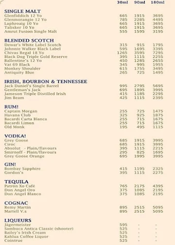 Thyme & Whisk menu 
