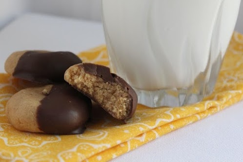 Chocolate Dipped Peanut Butter Cookies