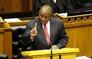 President Cyril Ramaphosa speaks during his response to the State of the Nation Address debate in the National Assembly in Cape Town on February 14 2019.