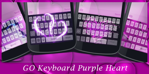 GO Keyboard Purple Heart