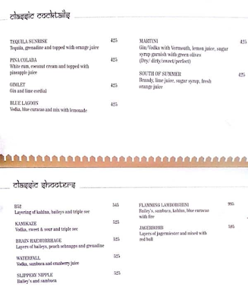 Chhajja - The Coffee Shop menu 