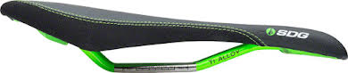 SDG Circuit MTN Saddle: Ti-Alloy Rails, Black Microfiber Top, Green Embossed Graphics alternate image 5