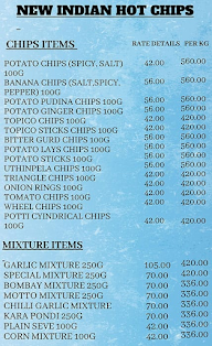 New Indian Hot Chips menu 2