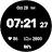 Plain Black Digital Watch Face icon