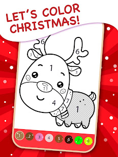 Happy Kids Christmas Coloring Book By Numbers 3.1 APK + Mod (Unlimited money) untuk android