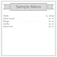 Saavni Ice Cream menu 1