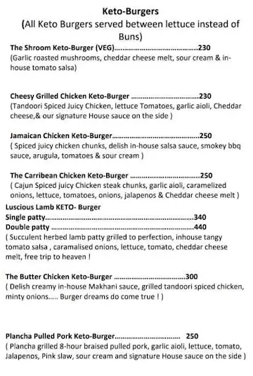 Burger Craft By Street Meat menu 