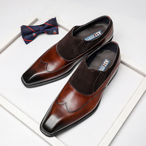 Title 3, Mens Business Casual Leather Shoes Pointed Toe...