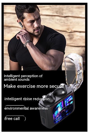 Title 6, Long Endurance LED Display Sports Headphones wi...