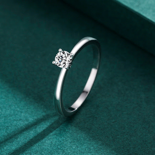 Title 1, Modian S925 Sterling Silver Classic Four-Claw R...