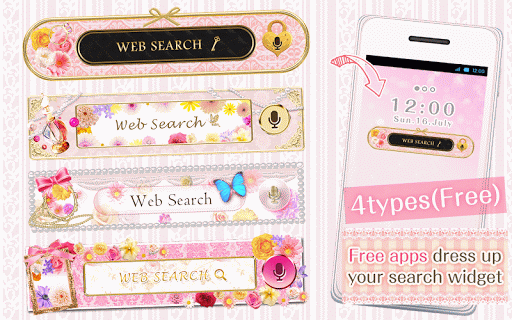 Kawaii Widget girly flowers