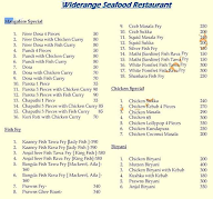 Widerange Seafood Restaurant menu 1