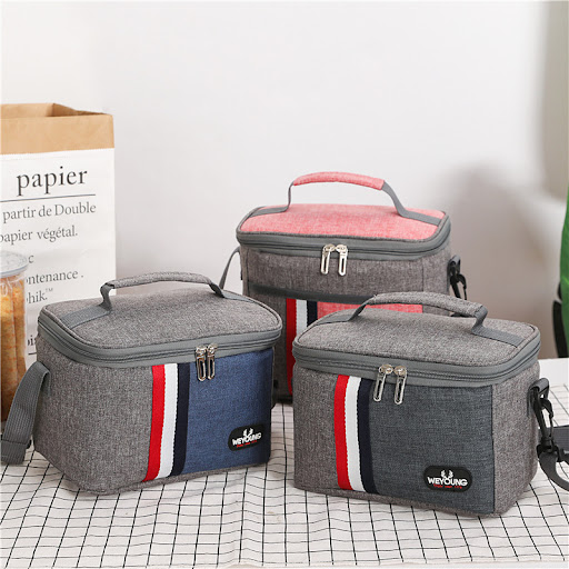 Title 6, Striped lunch bag for work or school. Keeps you...