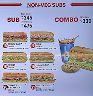 Subway menu 8