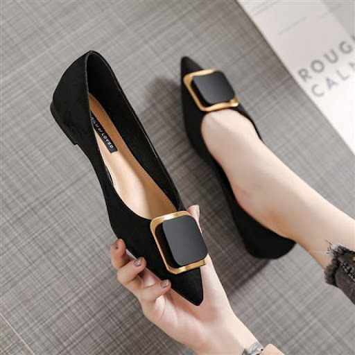 Title 2, Four Seasons Shoes Black Soft Sole Work Flat Co...
