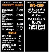 RV Pizzas menu 1