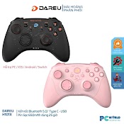 Tay Cầm Chơi Game Không Dây Dareu H101X (Dual Mode: Type - C, Bluetooth) Pin Dùng Siêu Bền