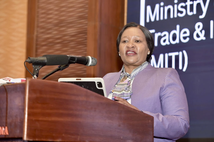 Trade and Investment CS Rebecca Miano during the Safer Launch on Mar 11,2024