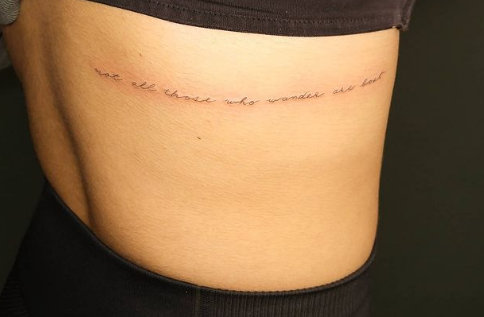 Simple Not All Who Wander Are Lost Tattoo