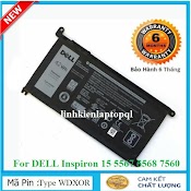 Pin Laptop Dell Inspiron 15 5567 5568 7560 Wdx0R - 42Wh