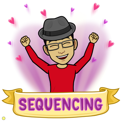 Dr. Goller bitmoji cheering for sequencing