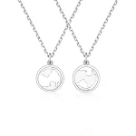 Love trail couple necklace