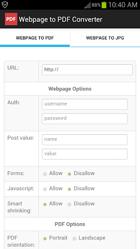 Webpage to PDF Converter