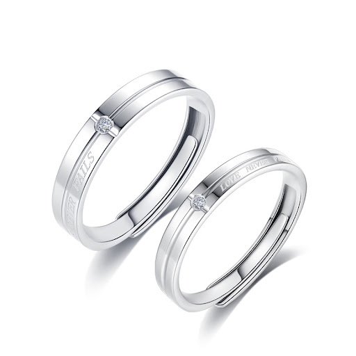Title 2, S925 Silver One Grain Rhinestone Ring for Women