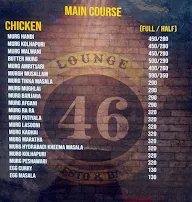 46 Lounge Restaurant menu 1