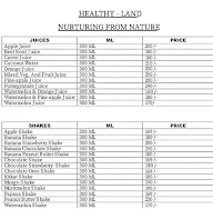 Healthy Land menu 1