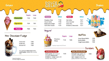 Dolce Gelato menu 